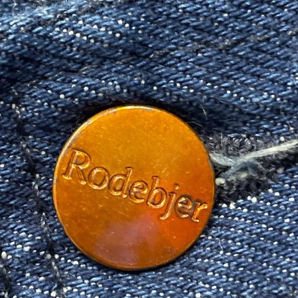 Rodebjer High Rise Wide Flare Leg Womens Sz 28 Blue Cotton Denim Zip Fly Luxury - Picture 4 of 7